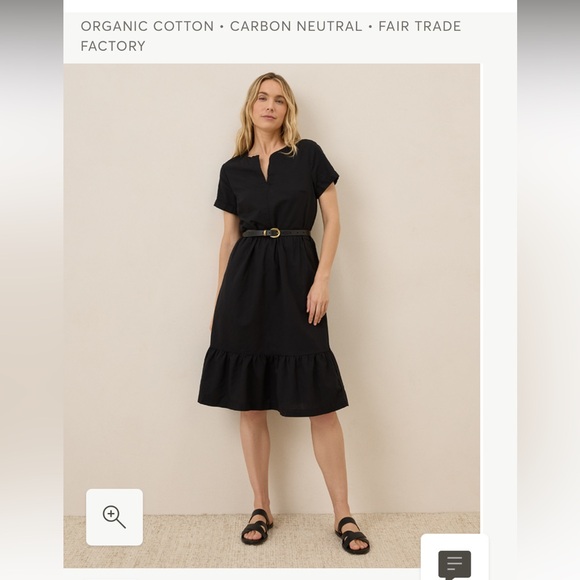 PACT dress. Elegant BLACK Midi Dress - Picture 3 of 3